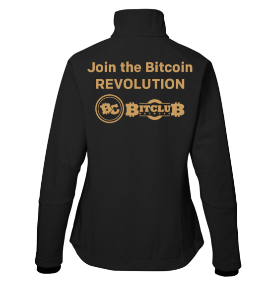 Softshell-Jacke Damen - "Join the Bitcoin Revolution" gold