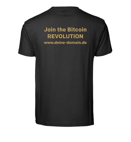 T-Shirt Herren - "Join the Bitcoin Revolution" gold