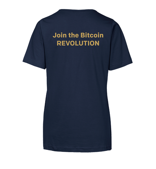 T-Shirt Damen - "Join the Bitcoin Revolution" gold