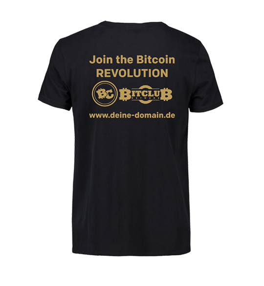 T-Shirt VA Herren - "Join the Bitcoin Revolution" gold