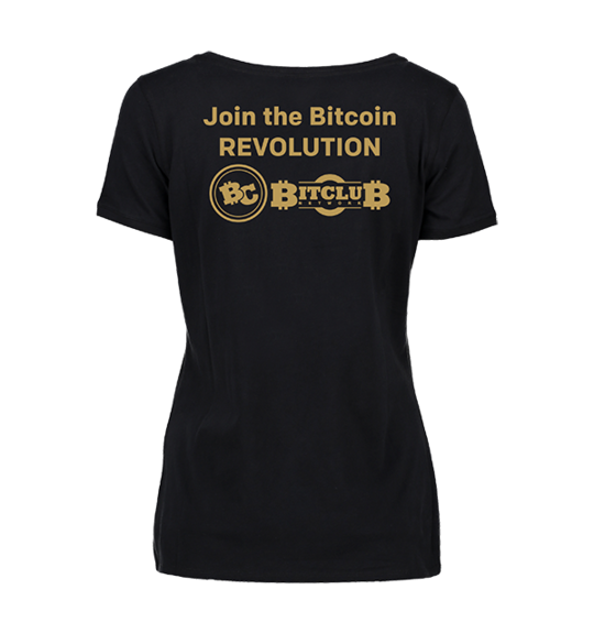 T-Shirt VA Damen - "Join the Bitcoin Revolution" gold