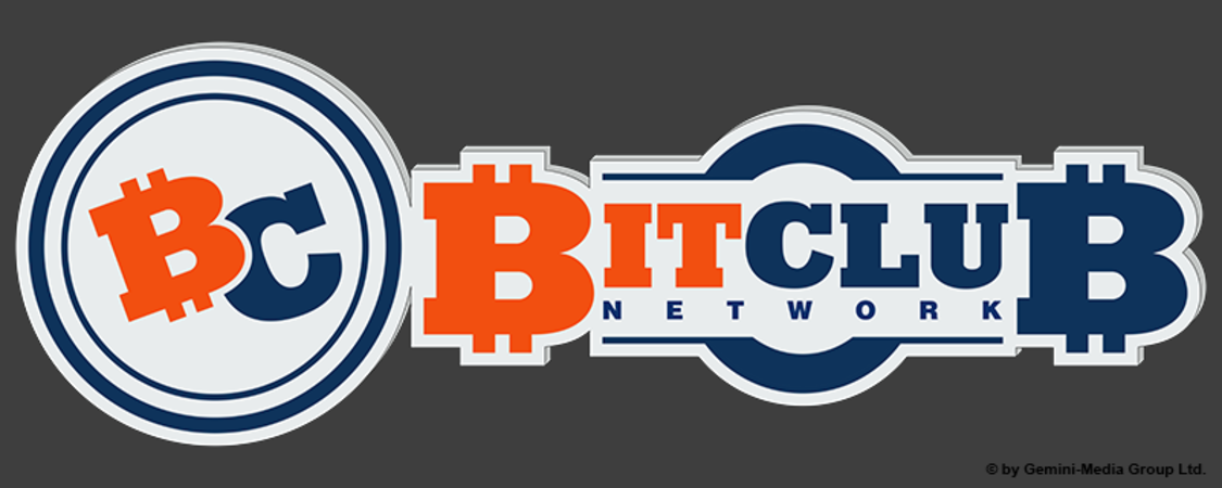 Bitclub-Logo auf PVC